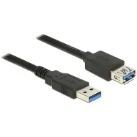 DeLOCK - Rallonge de câble USB - USB type A (M) pour USB type A (F) - USB 3.0 - 1 m - noir