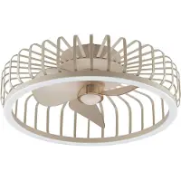 Brilliant Ventilateur de plafond à lampe filaire Capo brun sable