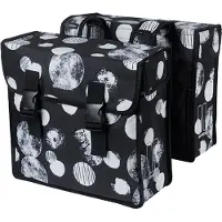 Basil Sacoche double Mara XL Sphere 35 litres 14 x 36 x 44 cm - Noir/Gris