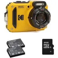 Kodak Waterproof WPZ2 jaune zoom 4x, WiFi + batterie supplémentaire + carte mémoire 16 Go