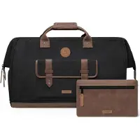 Cabaia sac de voyage pour ordinateur portable Adventurer Waxed Coton Duffle Bag Trogir noir