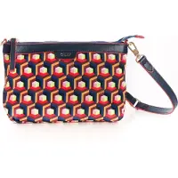 Oilily sac à épaule sac à épaule bandoulière Geo Diamonds Shoulder Bag Indigo bleu multicolore