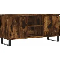 vidaXL Armoire TV chêne fumé 104x35x50 cm Bois composite