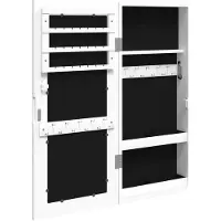 vidaXL Armoire à bijoux avec miroir mural blanc 30x8,5x67 cm