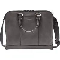 Fossil serviette pour ordinateur portable Dillon Pilot Bag Lead Gray gris