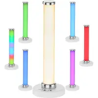 Northpoint Lampe de bureau LED rechargeable Ambiance gaming avec fonction de changement de couleur RGB & blanc chaud Blanc