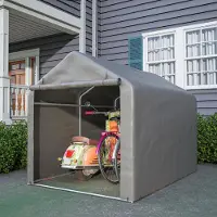 GIHAUVIA Garage à vélos résistant aux intempéries Remise à outils pour 2-3 vélos Carport Tente avec protection UV Remise à vélos 160 x 220 x 165 cm