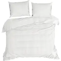 Eurofirany | Ensemble de housse de couette - Linge de lit - blanc - 160 x 200 cm - Taie d'oreiller - 100 % coton