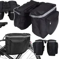 Home Markt24 PORTE-BAGAGES POUR VÉLO COFFRE À BAGAGES GRAND FORMAT 37 x 30 x 26 NOIR