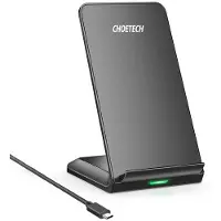 Choetech Set 2 x support de charge Qi sans fil 10 W support noir (T524-S) + câble USB - Micro-USB 1,2 m (MIX00093)