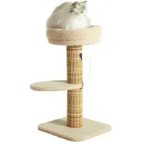Zolux Arbre à Chat Boréal, Griffoir Sisal, Espace de Repos, Jeu Souris, 70 cm, Beige
