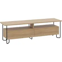 CALICOSY - Meuble TV 2 portes avec pieds en métal L150 cm - DILLY
