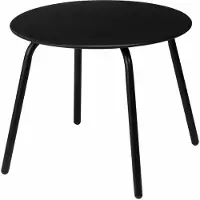 HowHomely | Table d'appoint - Table basse - noire - 50 x 40 cm - en métal - Table basse - Décorative