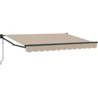 vidaXL , store enrouleur rétractable, beige, 3,5 x 2 m, polyester et métal