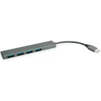 Roline Hub USB 3.2 Gen 1, 4 voies, câble de connexion type C