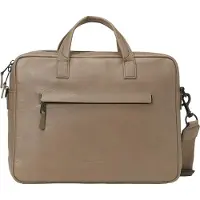 Marc O'Polo Cuir serviette sac d'ordinateur portable pour ordinateur portable Lorenz Business Bag Burnt Ash taupe