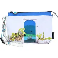Gabs Cuir sac à épaule sac à épaule bandoulière Josephine TG Trip Pelle + Ruga Black Bag Porta Blu blanc