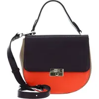 Decadent Cuir sac à main sac à épaule bandoulière June Small Top Handle Plum / Tomato / Sand orange multicolore