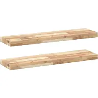 vidaXL Étagères flottantes 2 pcs 100x20x4 cm acacia massif non traité