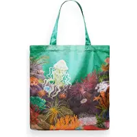 Scotch & Soda sac à épaule Canvas Tote Bag with Print Seanery turquoise