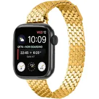 Cover-Discount Apple Watch 44/45/49mm - Bracelet en acier inoxydable avec boucle magnétique (Acier inoxydable), Sangles de montre, Rose