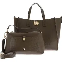 U.S. POLO ASSN. sac à épaule sac à épaule bandoulière Middleton Double Handle With Extra Bag York Stone brun