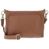 Mandarina Duck Mellow Leather Flat Squared Shoulder Bag Marron