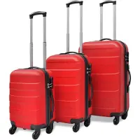Syfax Valise rigide 3 pièces Rouge 45,5/55/66 cm