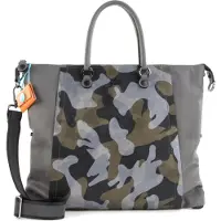 Gabs Cuir sac à épaule sac à épaule bandoulière Bellona Flat Bag Asfalto + Mimetico Grigio gris multicolore