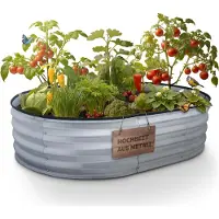 STREND PRO Carré potager surélevé Garden, galvanisé, 90x120x30 cm