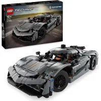 LEGO Technic Hypercar Koenigsegg Jesko Absolut grise, Set de construction 801 pièces, Voiture avec direction, 10+ ans