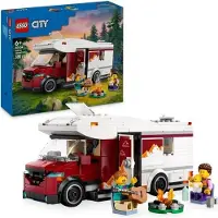 LEGO City Le camping-car d'aventures, Jeu de construction, 2 Minifigurines, 1 Bébé, Cuisine, Toilettes, Lits superposés, 6 ans et plus
