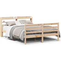 vidaXL Cadre de lit avec tête de lit sans matelas 150x200 cm