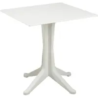Progarden Tisch Ponente 70 x 70 cm weiss quadratisch Vollkunststoff (70 x 70 x 72 cm)