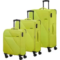 American Tourister trolley Sun Break 3 PC Set A Lime jaune fluo 80cm