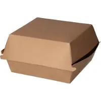 Bunzl Boîte en carton pour hamburgers, Contenant à usage unique, Transparent