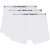 Emporio Armani pour homme. EM005064_AF24322 Set 3 Boxers Bot blanc (M), Homewear, Coton