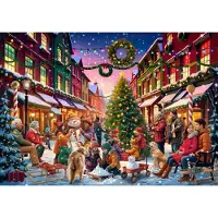 Bluebird Puzzle Puzzle de Noël Christmas Street - 2000 pièces Carton