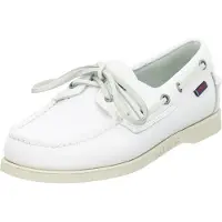 Sebago pour femme. 7000530 Mocassins en cuir Portland blanc (41), Plat, Lacets, Casuel