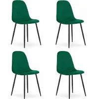 Leobert Chaise COMO - velours vert foncé x 4