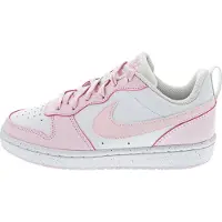 Nike Chaussures de sport Court Borough pour filles, modèle plat, couleur blanche, parfaites pour le quotidien