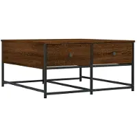 vidaXL "Promotion d'hiver" Table basse marron imitation chêne 80x80x40 cm bois composite - Tables basses CC20990