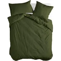 Happy Friday Housse de couette BASIC vert 155 x 220 cm