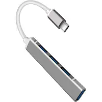 Northix Hub USB-C 4 ports - Argenté
