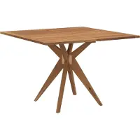 Syfax Table de jardin carrée 110x110x75 cm bois massif acacia