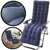APT AG690A Coussin d'assise pour chaise longue de jardin 160 x 50 cm bleu