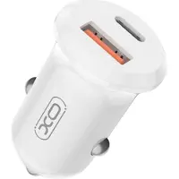 XO CC69 Chargeur rapide de voiture 30?W avec USB-A & USB-C, blanc