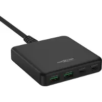 Ansmann Chargeur USB 65W 4 ports Charger, chargeur rapide USB-C/USB-A