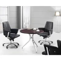 Xl Moebel Gmbh Leder-Couchtisch in Schwarz mit Edelstahl und MDF für modernes