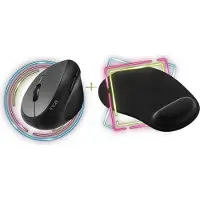 Inca 2in1 Set Wireless 1600 DPI Souris sans fil Gris & Tapis de souris 3mm
